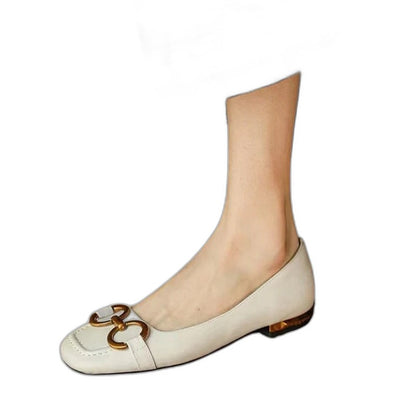 Comfortable Navy Suede Ballet Flats for Women with Closed Toe Casual Style