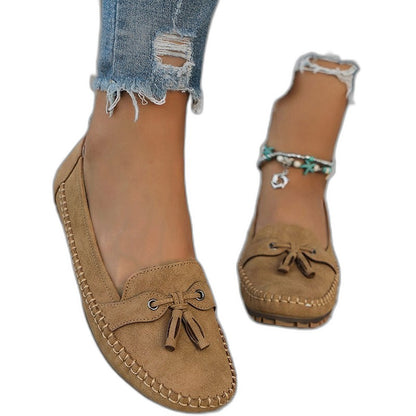 Comfortable Navy Suede Loafers for Women with Closed Toe Casual Style