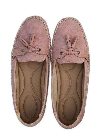 Comfortable Navy Suede Loafers for Women with Closed Toe Casual Style