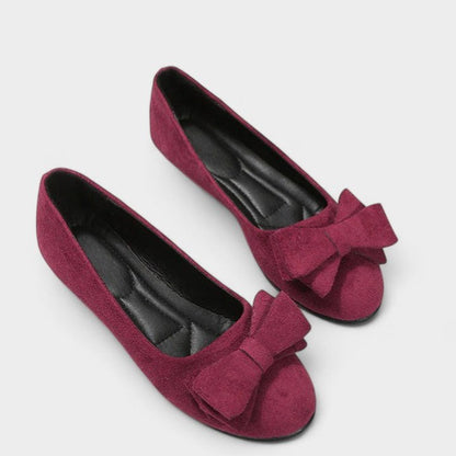 Comfortable Olive Suede Ballet Flats for Women with Ankle Strap Closed Toe Casual Style