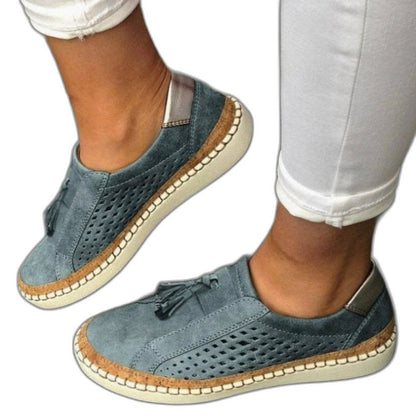 Comfortable Olive Suede Loafers for Women with Closed Toe Casual Style