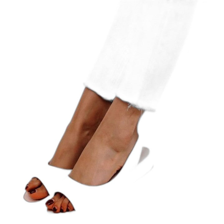 Comfortable Pink Platform Sandals for Women with Slingback Open Toe Casual Style