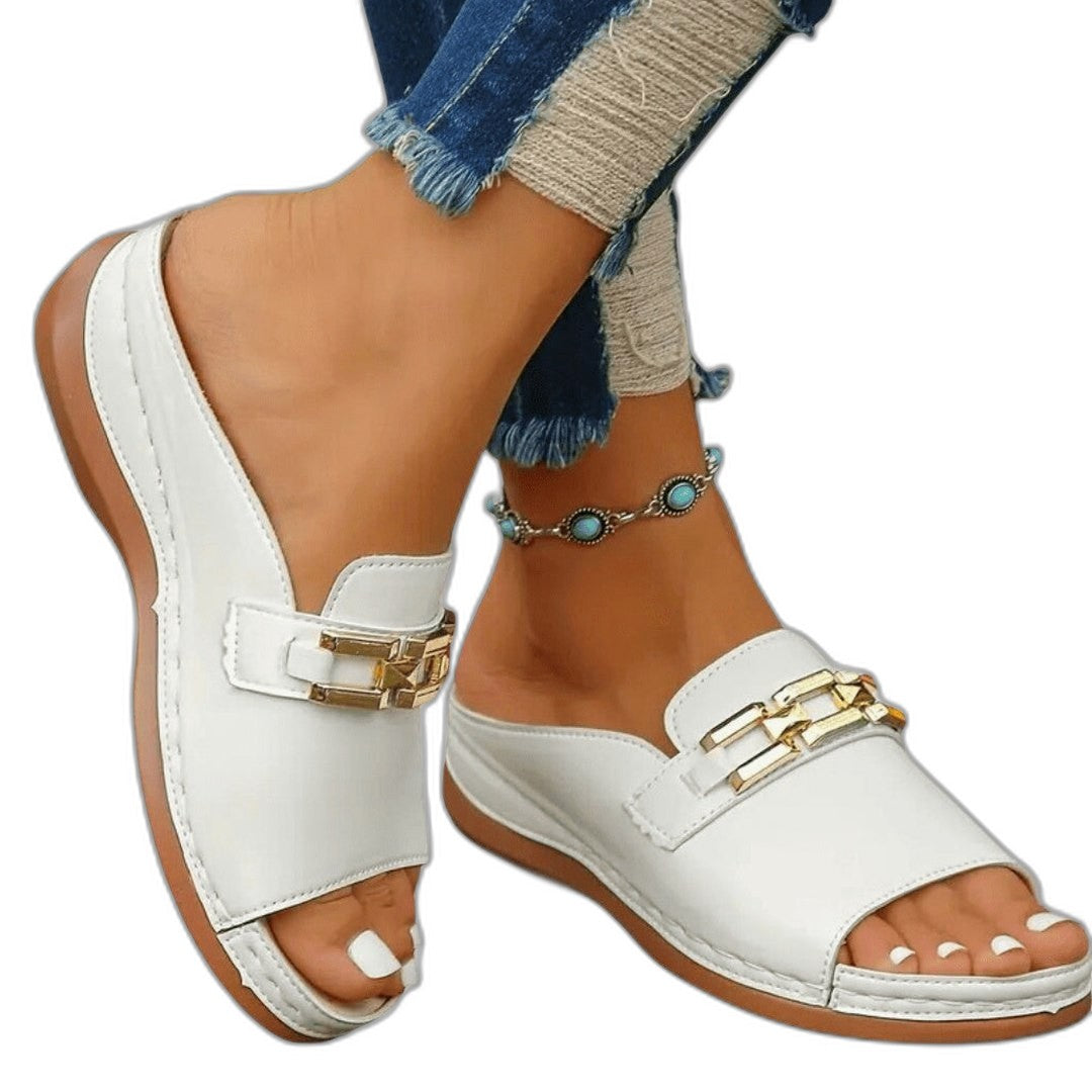 Comfortable Pink Suede Sandals for Women with Platform Open Toe Casual Style