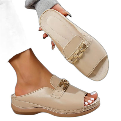 Comfortable Pink Suede Sandals for Women with Platform Open Toe Casual Style