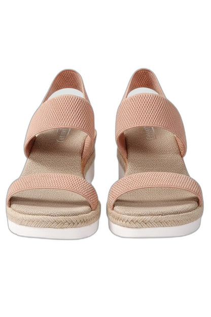 Comfortable Pink Wedge Sandals for Women with Platform Open Toe Casual Style