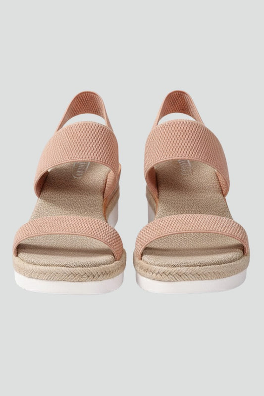Comfortable Pink Wedge Sandals for Women with Platform Open Toe Casual Style