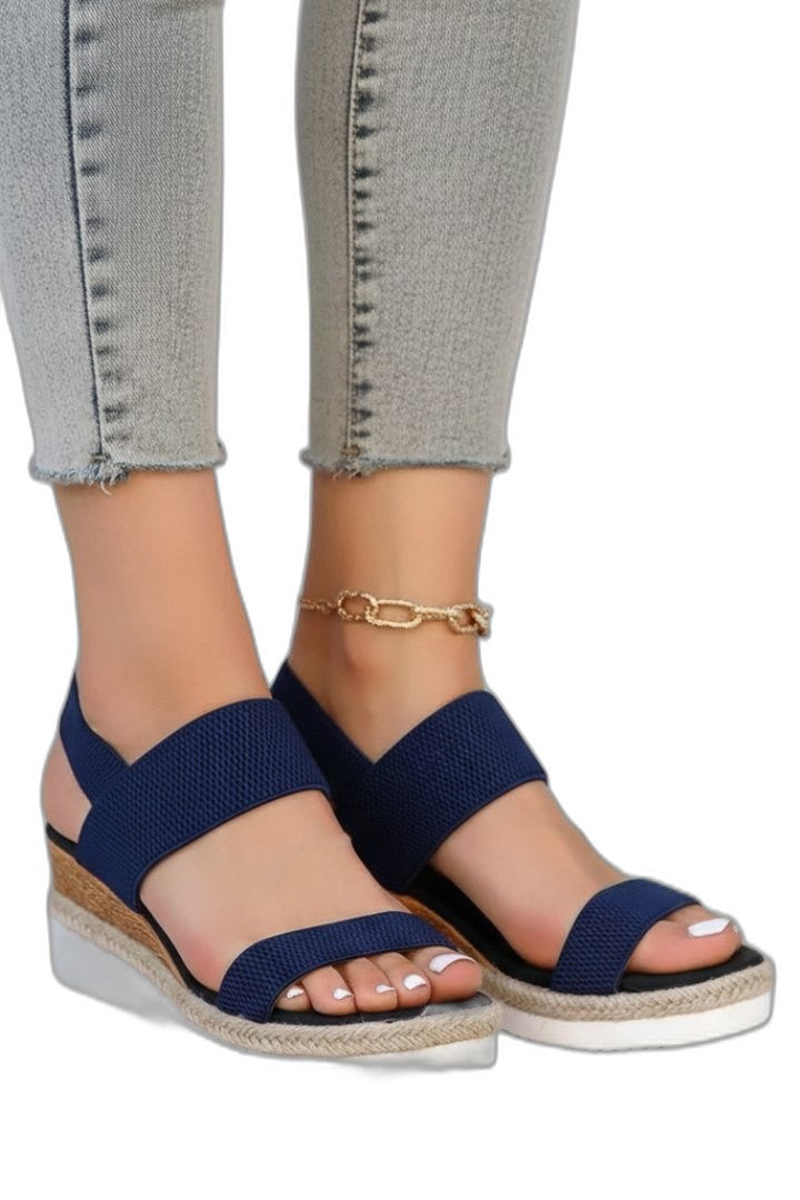 Comfortable Pink Wedge Sandals for Women with Platform Open Toe Casual Style