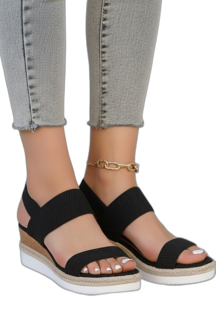 Comfortable Pink Wedge Sandals for Women with Platform Open Toe Casual Style