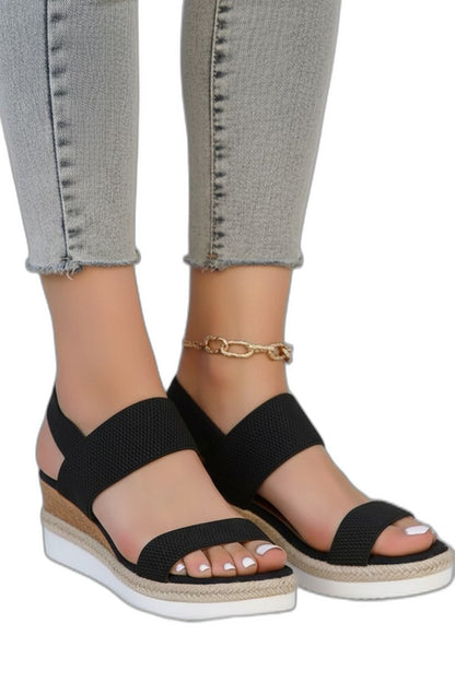 Comfortable Pink Wedge Sandals for Women with Platform Open Toe Casual Style