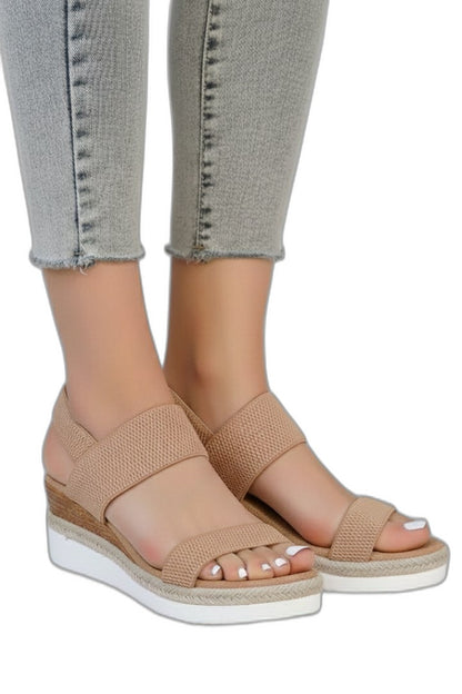 Comfortable Pink Wedge Sandals for Women with Platform Open Toe Casual Style