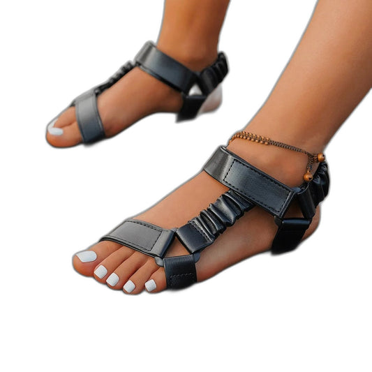 Comfortable Platform Sandals for Women with Ankle Strap Open Toe Buckle Casual Style
