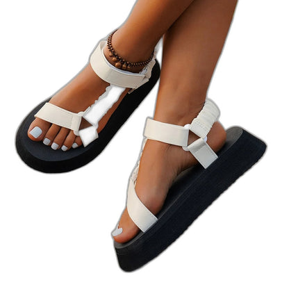 Comfortable Platform Sandals for Women with Ankle Strap Open Toe Buckle Casual Style