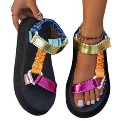 Comfortable Platform Sandals for Women with Ankle Strap Open Toe Buckle Casual Style