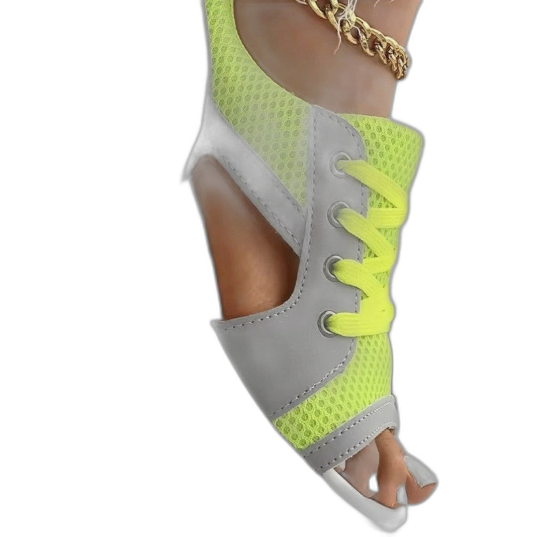 Comfortable Platform Sandals for Women with Open Toe Lace Up Casual Style