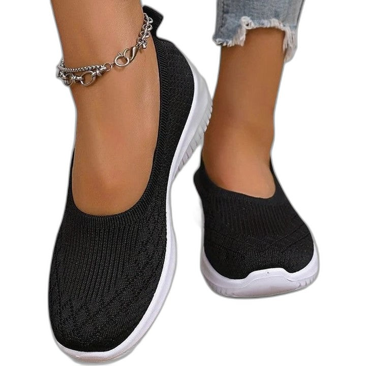 Comfortable Purple Mesh Sneakers for Women with Closed Toe Casual Style