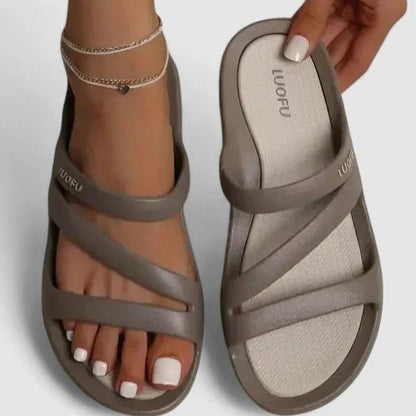 Comfortable Red Sandals for Women with Open Toe Casual Style