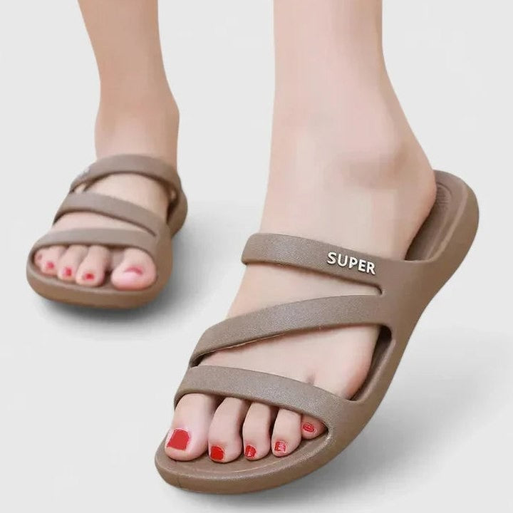 Comfortable Red Sandals for Women with Open Toe Casual Style