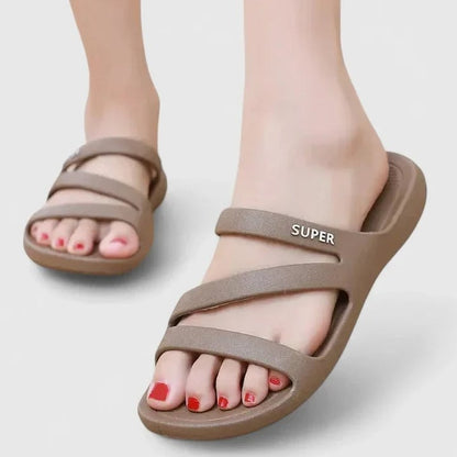 Comfortable Red Sandals for Women with Open Toe Casual Style