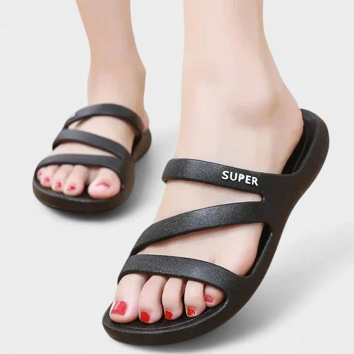 Comfortable Red Sandals for Women with Open Toe Casual Style
