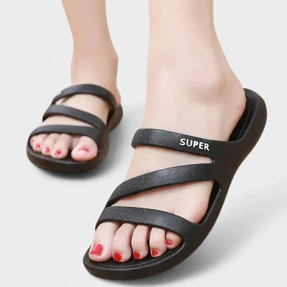 Comfortable Red Sandals for Women with Open Toe Casual Style