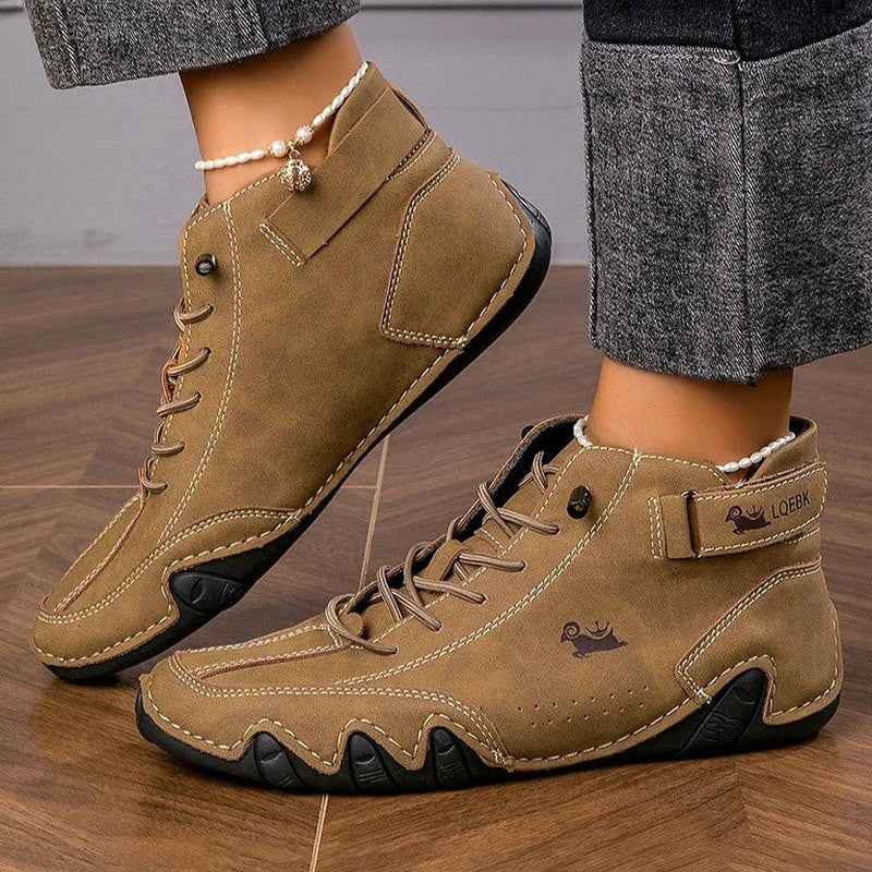Comfortable Sage Green Suede Sneakers for Women with Closed Toe Lace Up Casual Style