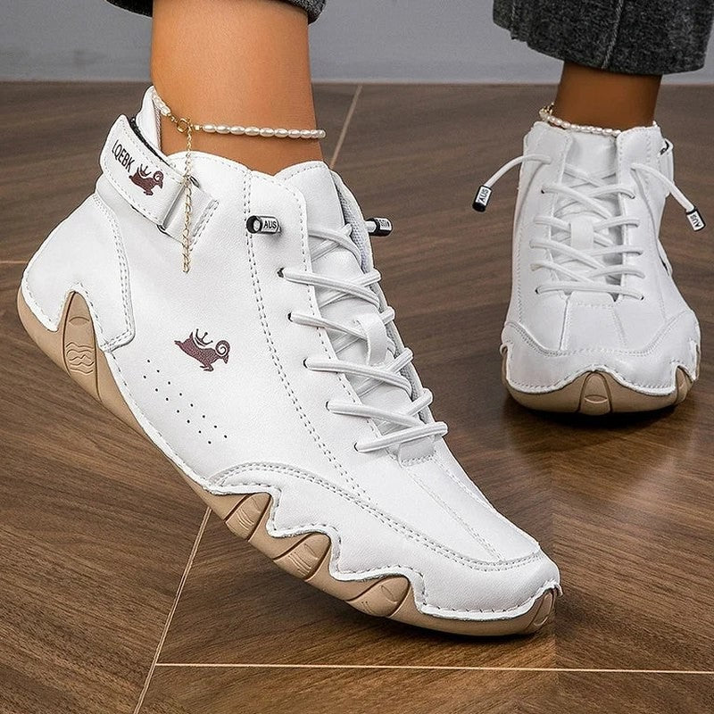 Comfortable Sage Green Suede Sneakers for Women with Closed Toe Lace Up Casual Style