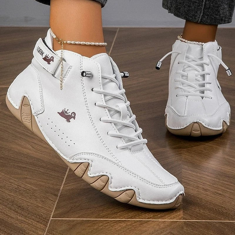 Comfortable Sage Green Suede Sneakers for Women with Lace Up Casual Style