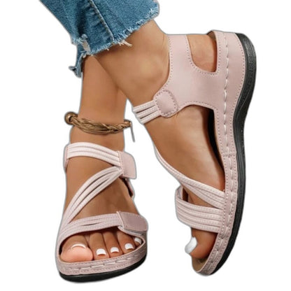 Comfortable Sandals for Women with Ankle Strap Open Toe Casual Style