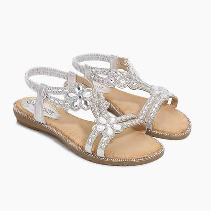 Comfortable Sandals for Women with Ankle Strap Open Toe Studded Casual Style