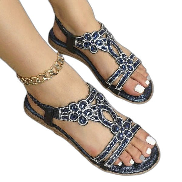 Comfortable Sandals for Women with Open Toe Studded Vacation Style