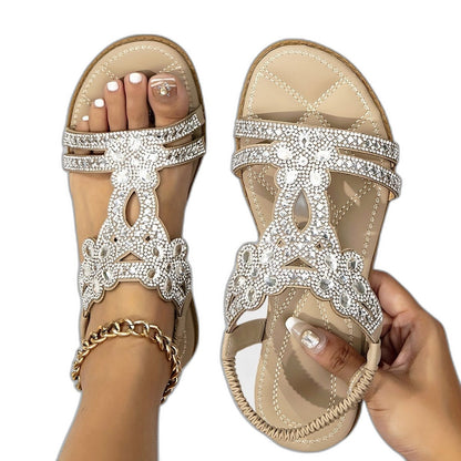Comfortable Sandals for Women with Open Toe Studded Vacation Style