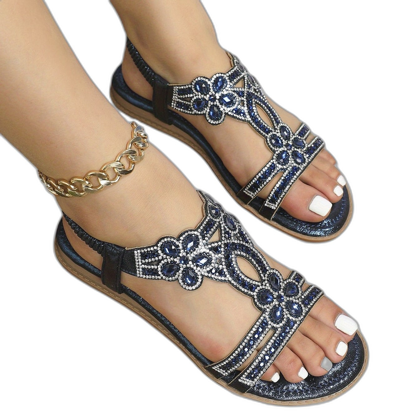 Comfortable Sandals for Women with Open Toe Studded Vacation Style