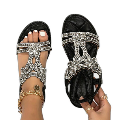 Comfortable Sandals for Women with Open Toe Studded Vacation Style