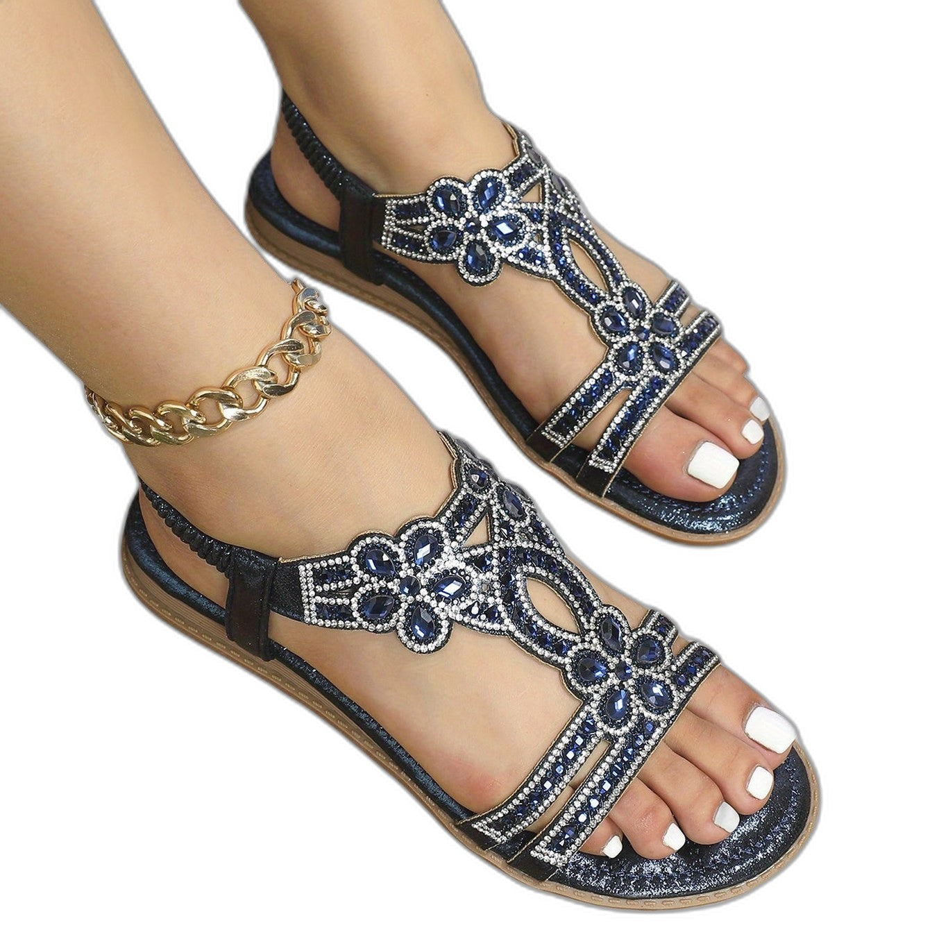 Comfortable Sandals for Women with Open Toe Studded Vacation Style