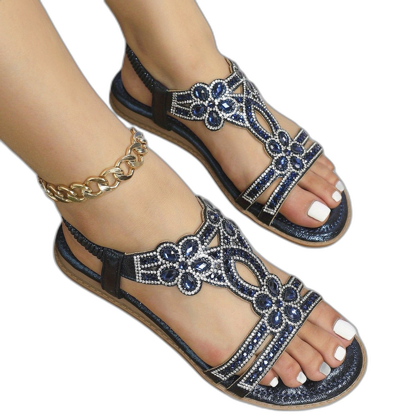 Comfortable Sandals for Women with Open Toe Studded Vacation Style