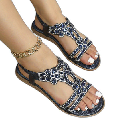 Comfortable Sandals for Women with Open Toe Studded Vacation Style