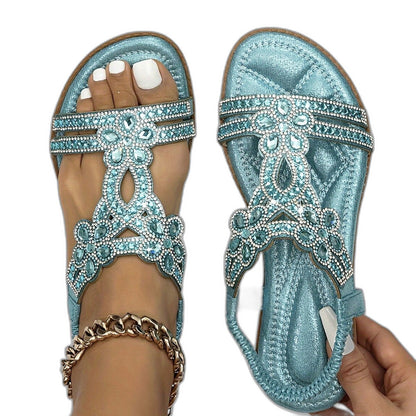 Comfortable Sandals for Women with Open Toe Studded Vacation Style