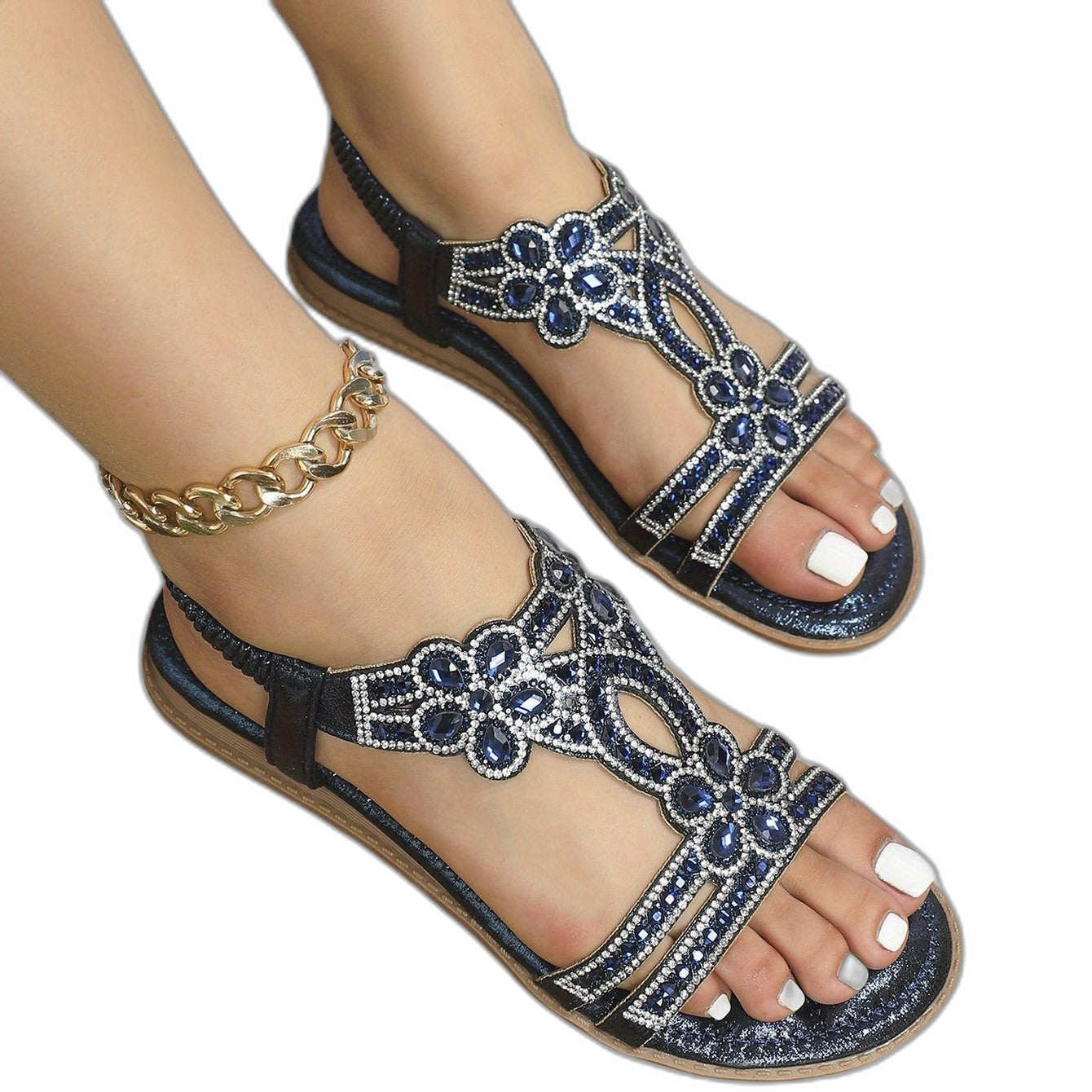 Comfortable Sandals for Women with Open Toe Studded Vacation Style