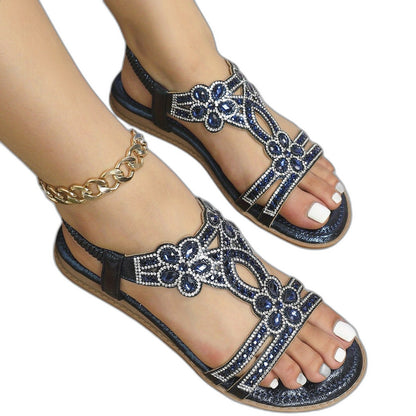 Comfortable Sandals for Women with Open Toe Studded Vacation Style