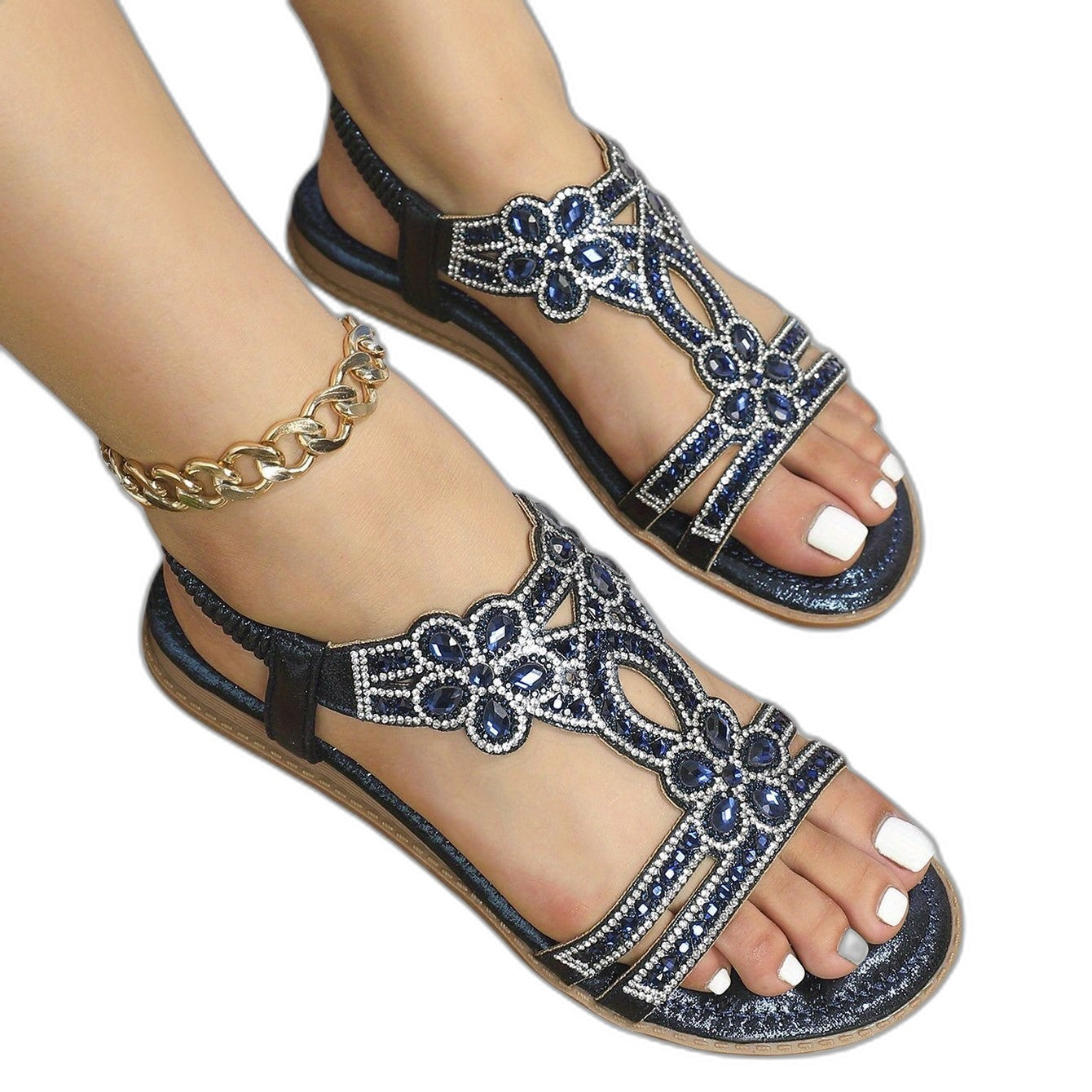 Comfortable Sandals for Women with Open Toe Studded Vacation Style