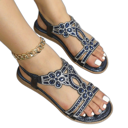 Comfortable Sandals for Women with Open Toe Studded Vacation Style