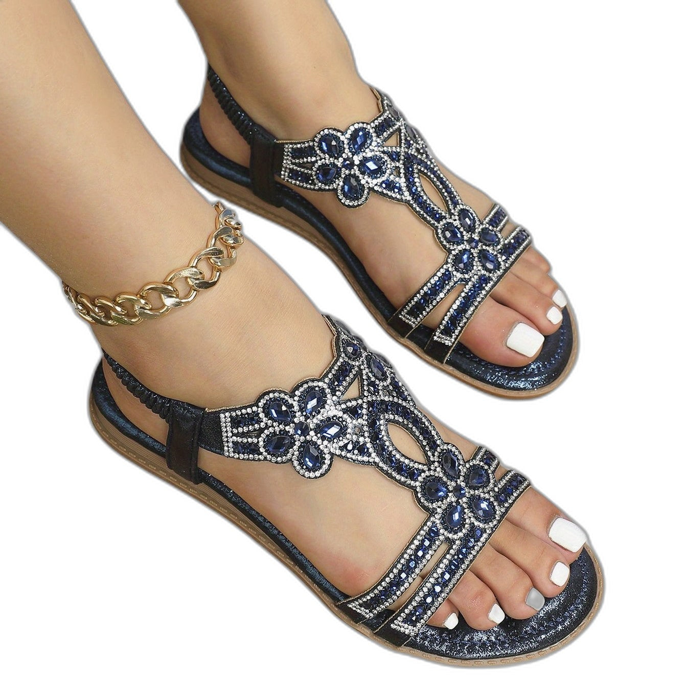 Comfortable Sandals for Women with Open Toe Studded Vacation Style