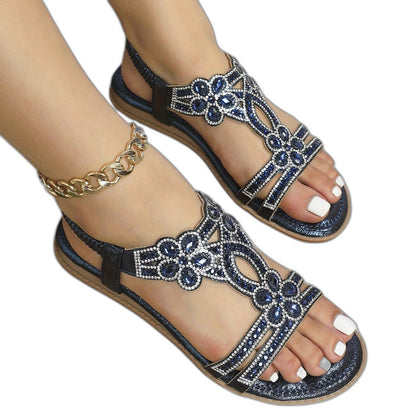 Comfortable Sandals for Women with Open Toe Studded Vacation Style