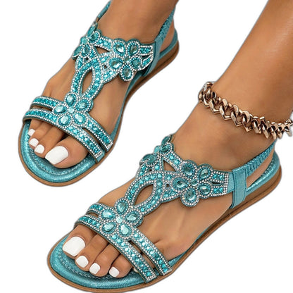 Comfortable Sandals for Women with Open Toe Studded Vacation Style