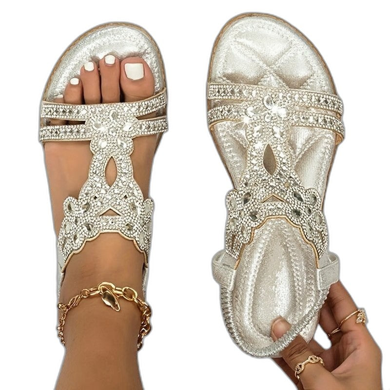 Comfortable Sandals for Women with Open Toe Studded Vacation Style