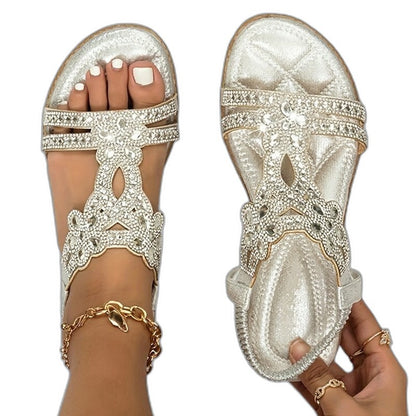 Comfortable Sandals for Women with Open Toe Studded Vacation Style