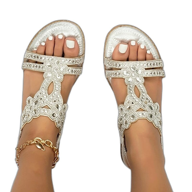 Comfortable Sandals for Women with Open Toe Studded Vacation Style