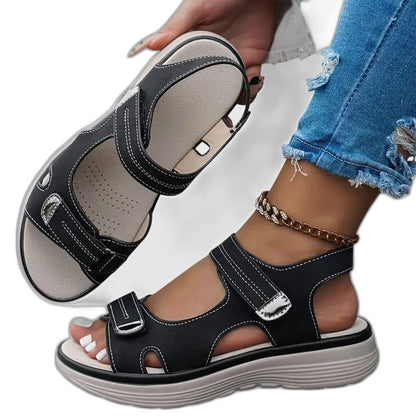 Comfortable Sandals for Women with Platform Ankle Strap Open Toe Buckle Casual Style