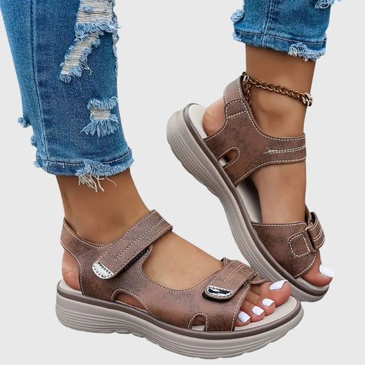 Comfortable Sandals for Women with Platform Ankle Strap Open Toe Buckle Casual Style