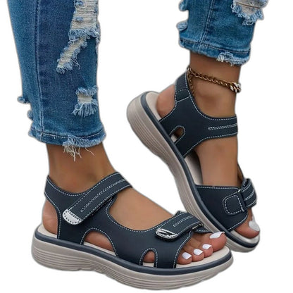 Comfortable Sandals for Women with Platform Ankle Strap Open Toe Buckle Casual Style
